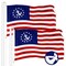 G128 2 Pack: American USA Yacht Ensign Flag | 1x1.5 Ft | ToughWeave Series Embroidered 300D Polyester | Nautical Flag, Embroidered Stars, Sewn Stripes, Indoor/Outdoor, Brass Grommets